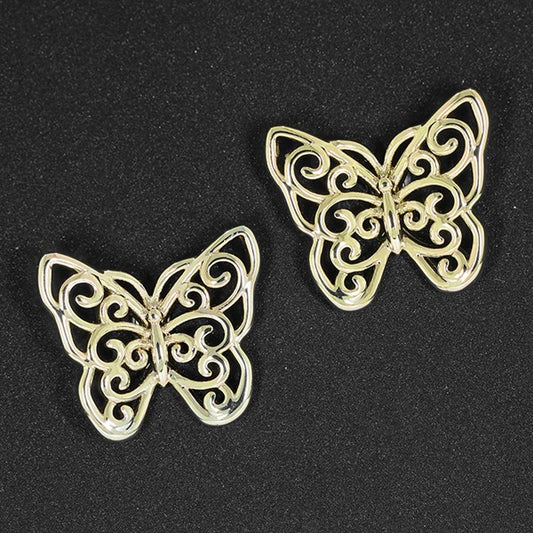 Filigree Gold Plated Butterfly Studs