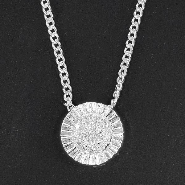 Sparkle Vignette Silver Plated Necklace