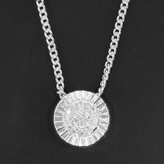 Sparkle Vignette Silver Plated Necklace