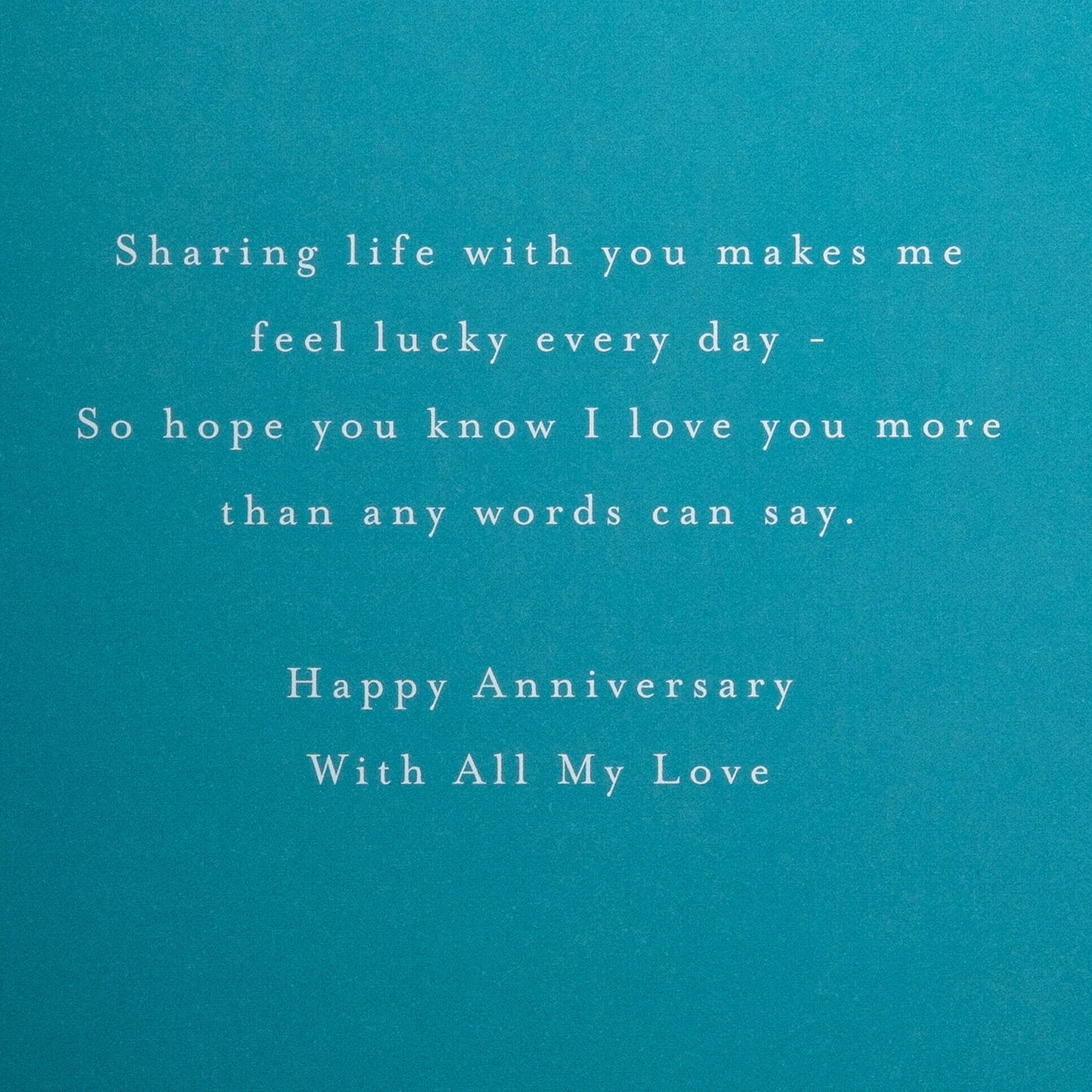 Anniversary Card for Wife with Floral Design and Verse