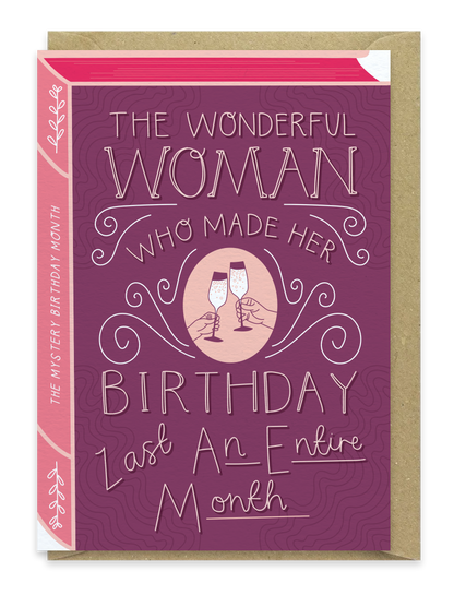 Woman Birthday Month – Luxury Book Birthday Card