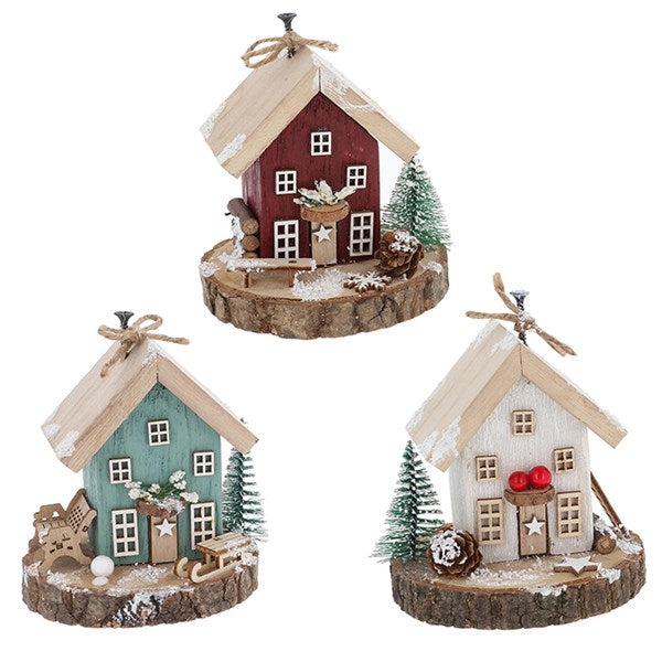 Folk Art Xmas Cottage Medium