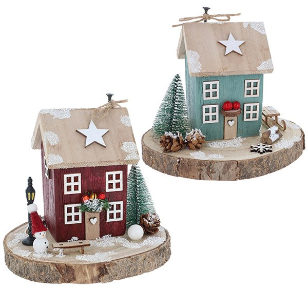 Folk Art Xmas Cottage Large