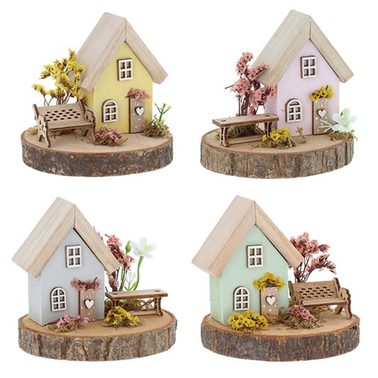Spring Folk Art Cottages Small