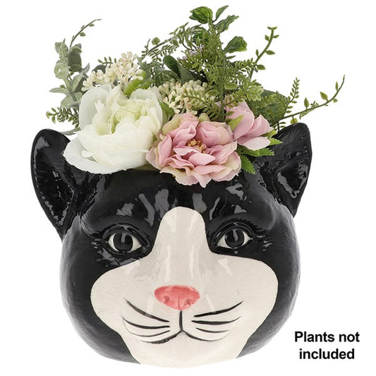 Moggy Pots Large Planter Black & White