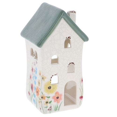 Garden House Tealight With Door Sage Small