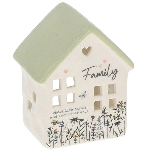 Sweet Meadow Tealight House Family