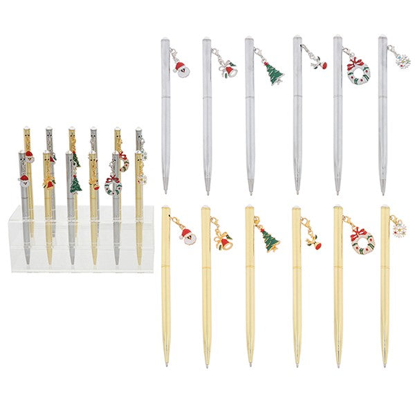 Chic Xmas Charm Pens Gold/Silver