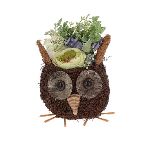 Cute Coir Planter Owl Small