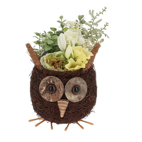 Cute Coir Planter Owl Large