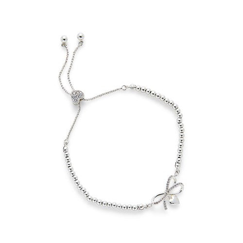 Eternal Bow Hanging Heart Bracelet