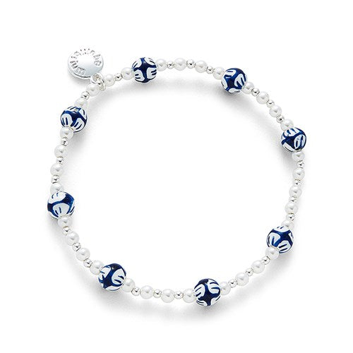 Ceramic Aztec Silver Plated Bracelet