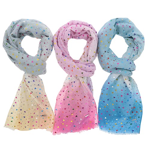 Multi Metallic Colour Block Scarf