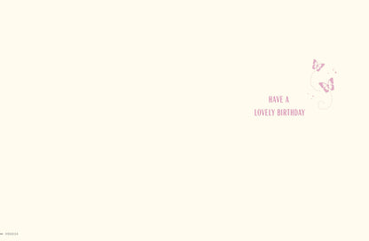 Birthday Card, Auntie, Flowers On Lilac