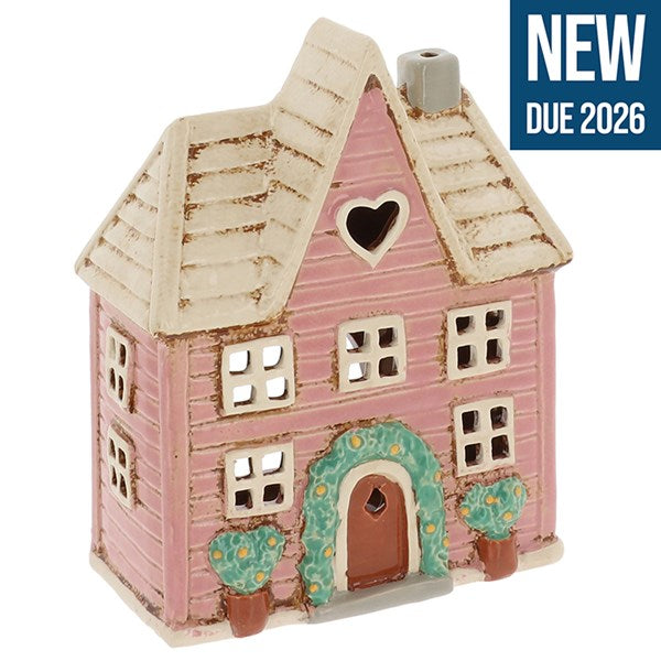 Village Pottery Floral Panel House Pink Large