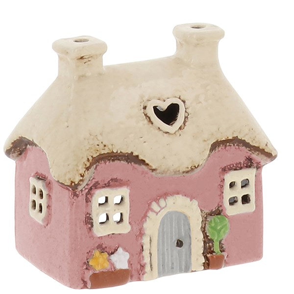 Village Pottery Mini Heart Cottage Pink