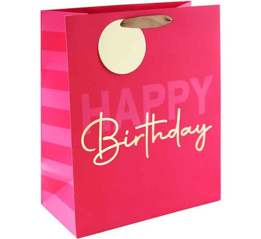 PINK BDAY LARGE GIFT BAG