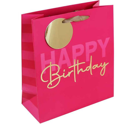 PINK BIRTHDAY MEDIUM GIFT BAG