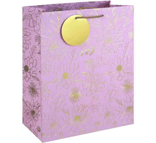 GOLDEN FLORAL LARGE GIFT BAG