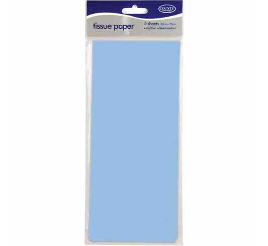 10PK BABY BLUE TISSUE PAPER