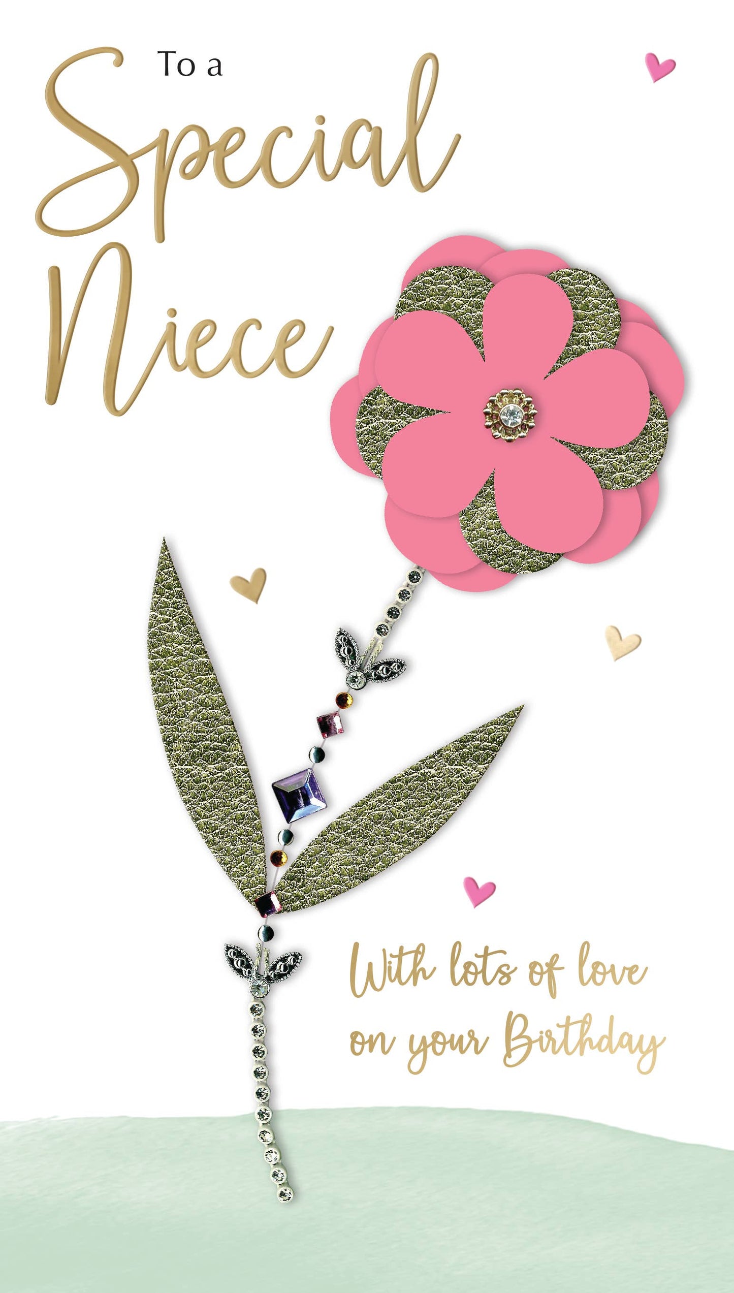 Niece - Flower With Gem Stem - Champagne - Second Nature