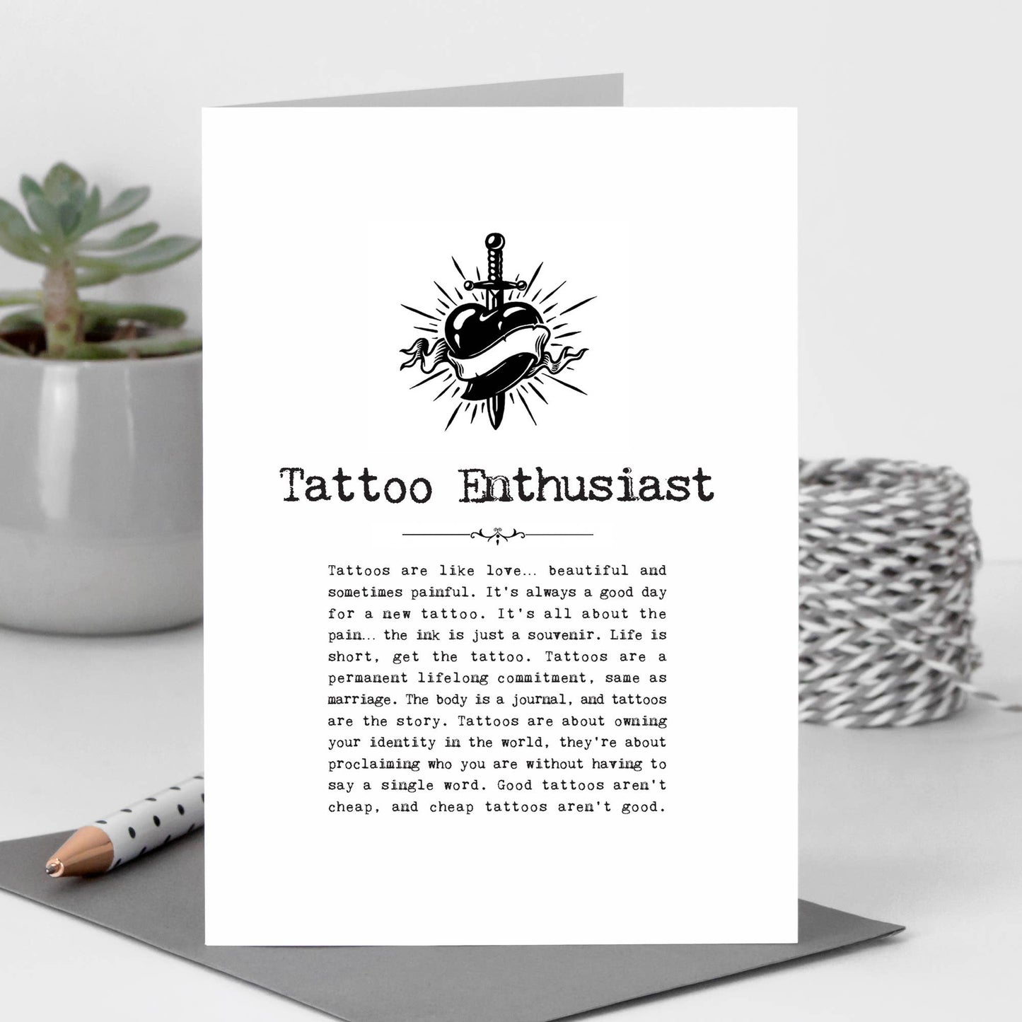 Tattoo Enthusiast Card For Tattooists