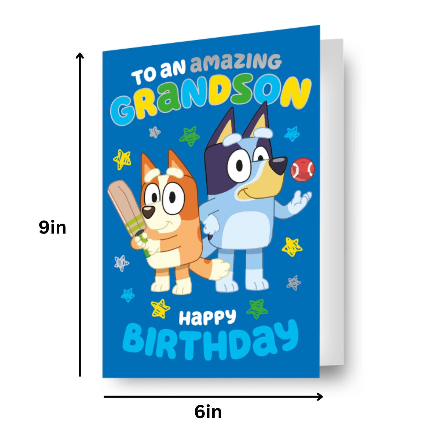 Bluey Grandson Birthday Card