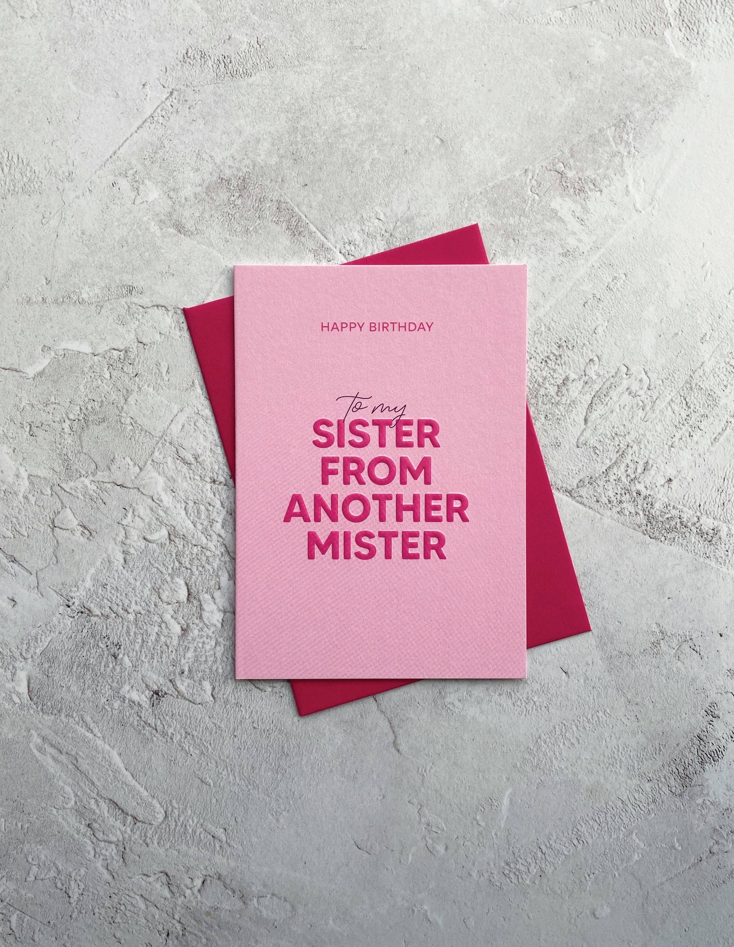 Sister From Another Mister Birthday Card