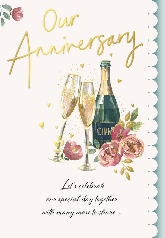 Anniversary Card, Anniv Our, Champagne