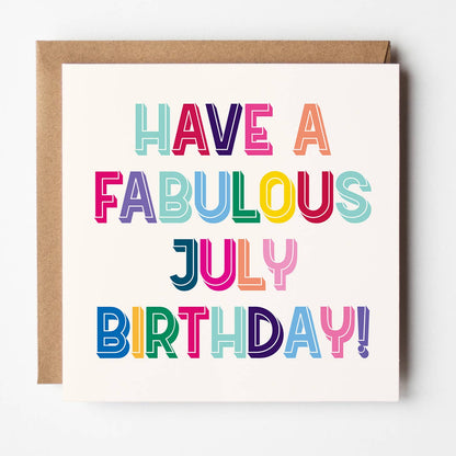 Month Of The Year - Fabulous Birthday Card