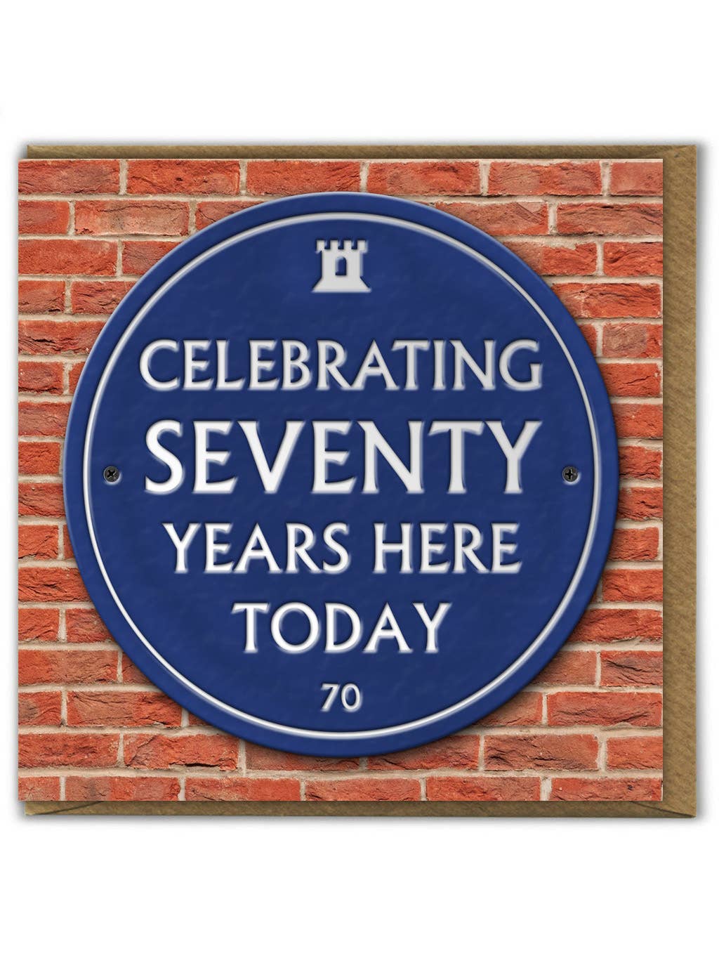 70th Birthday Milestone - Embossed Glossy Greetings Card