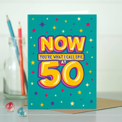 GA14 Funny epic 50th milestone birthday card