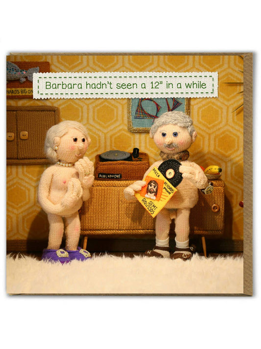 Funny Birthday Card - 12" by Nudinits