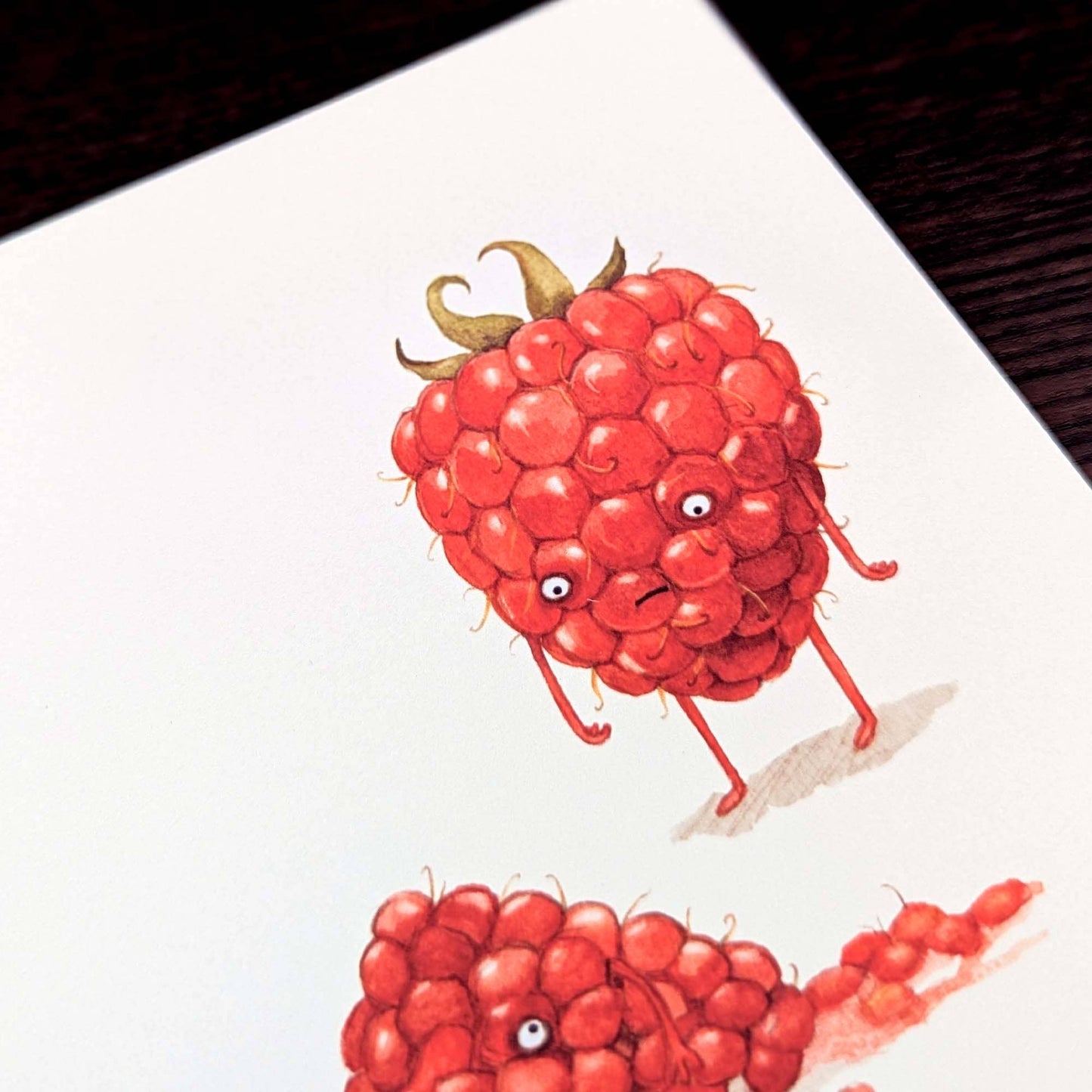 Fruity greeting card, Funny Raspberry Card, Dark humour