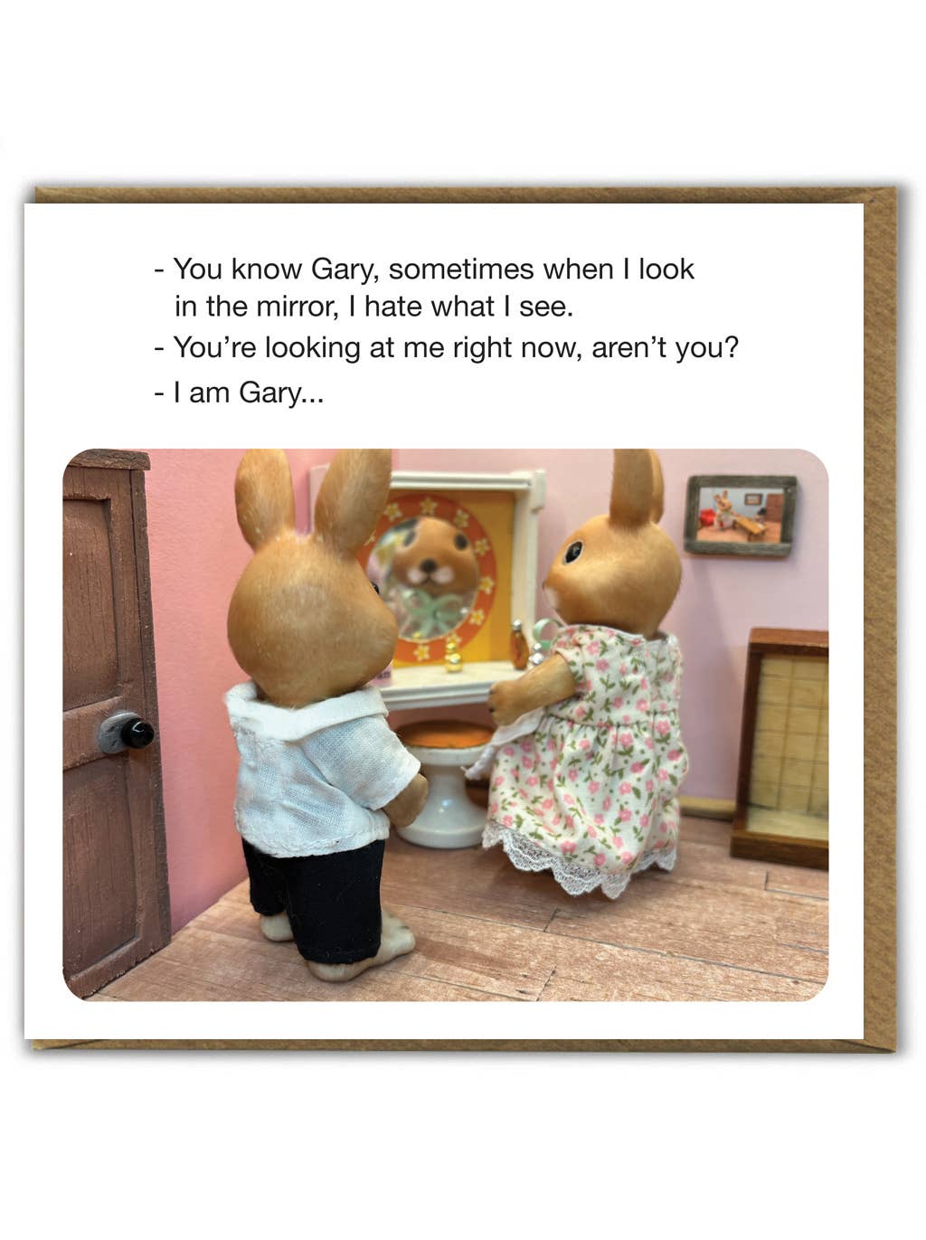Funny Birthday Card - Look In The Mirror - by Forest_Fr1ends