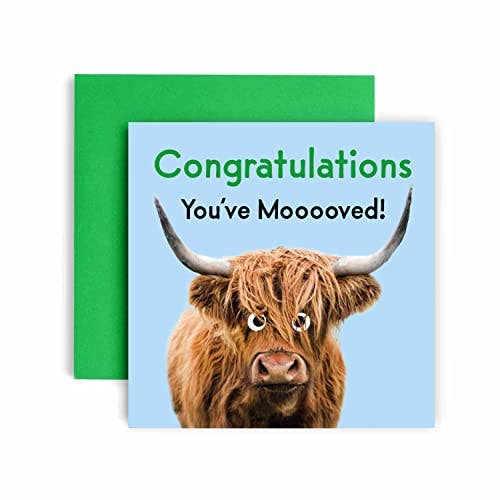 Congratulations You've Mooooved. New Home Card