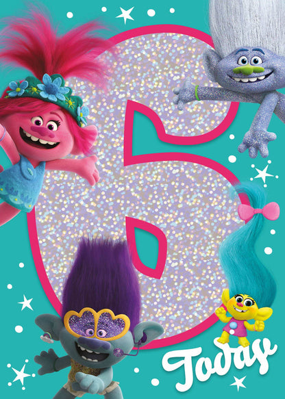 Trolls Age 6 Birthday Card
