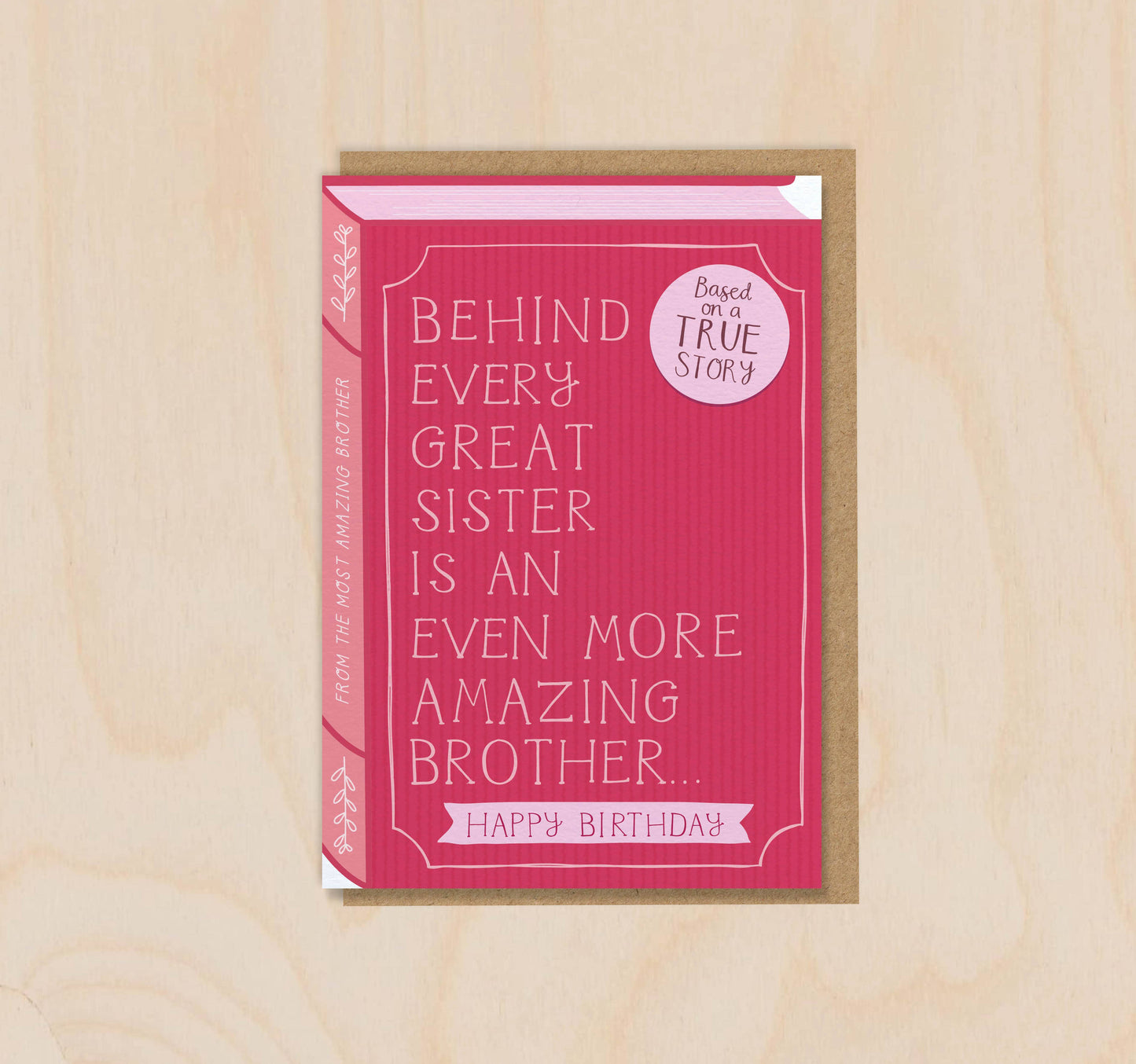 Behind Every Great Sister is an Amazing Brother Card