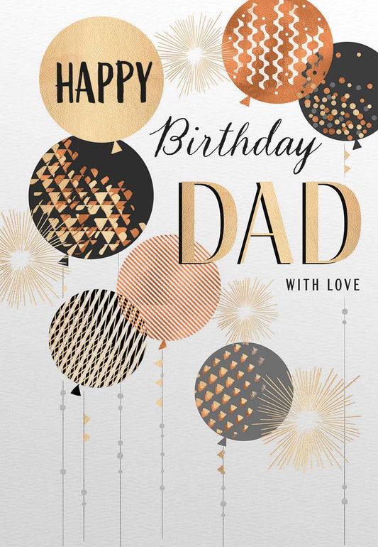 Birthday Card, Dad, Balloons