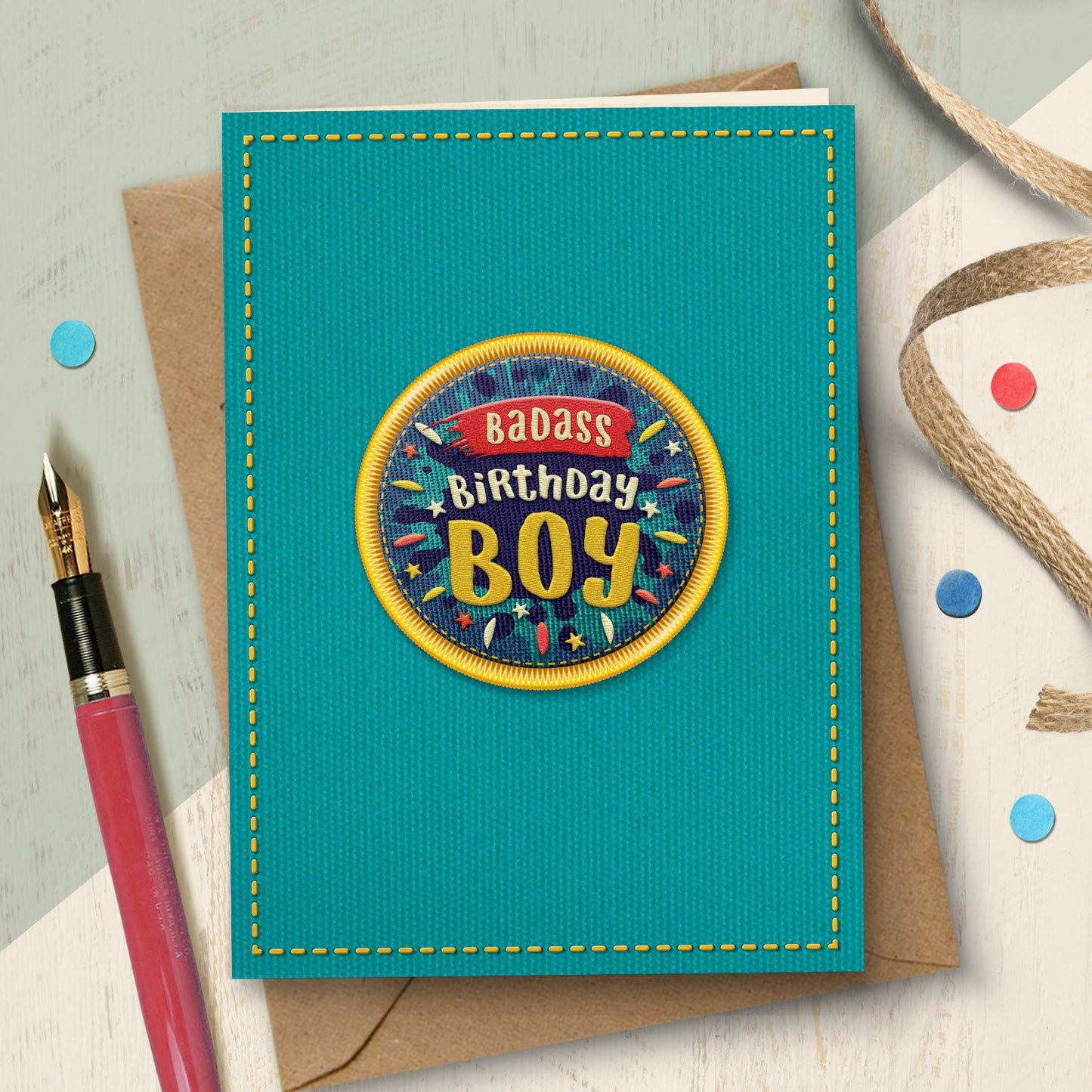 NAP15 Birthday card for him, basass birthday boy