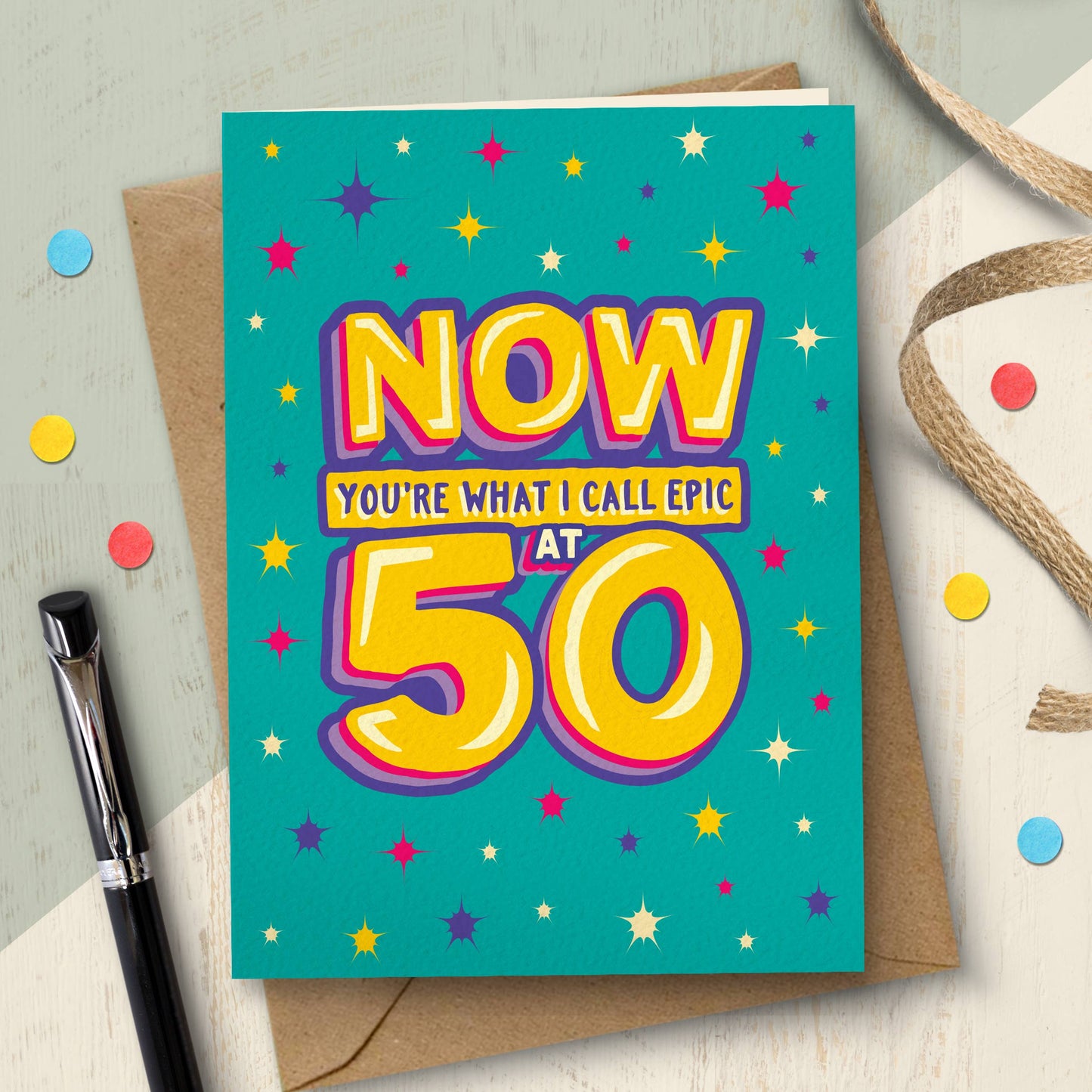 GA14 Funny epic 50th milestone birthday card