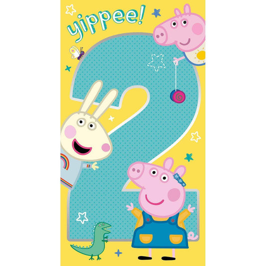 Peppa Pig Age 2 Birthday Card