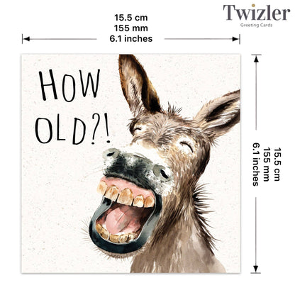 How Old Donkey - Funny Birthday Card