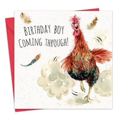 Rooster Birthday Boy - Funny Birthday Card