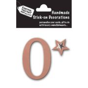 Stick-on Number 0 Rose Gold