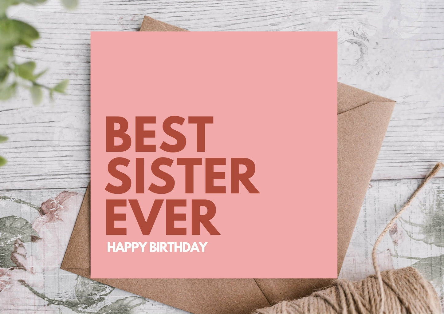 Birthday Card For Sister - Premium 300gsm Card