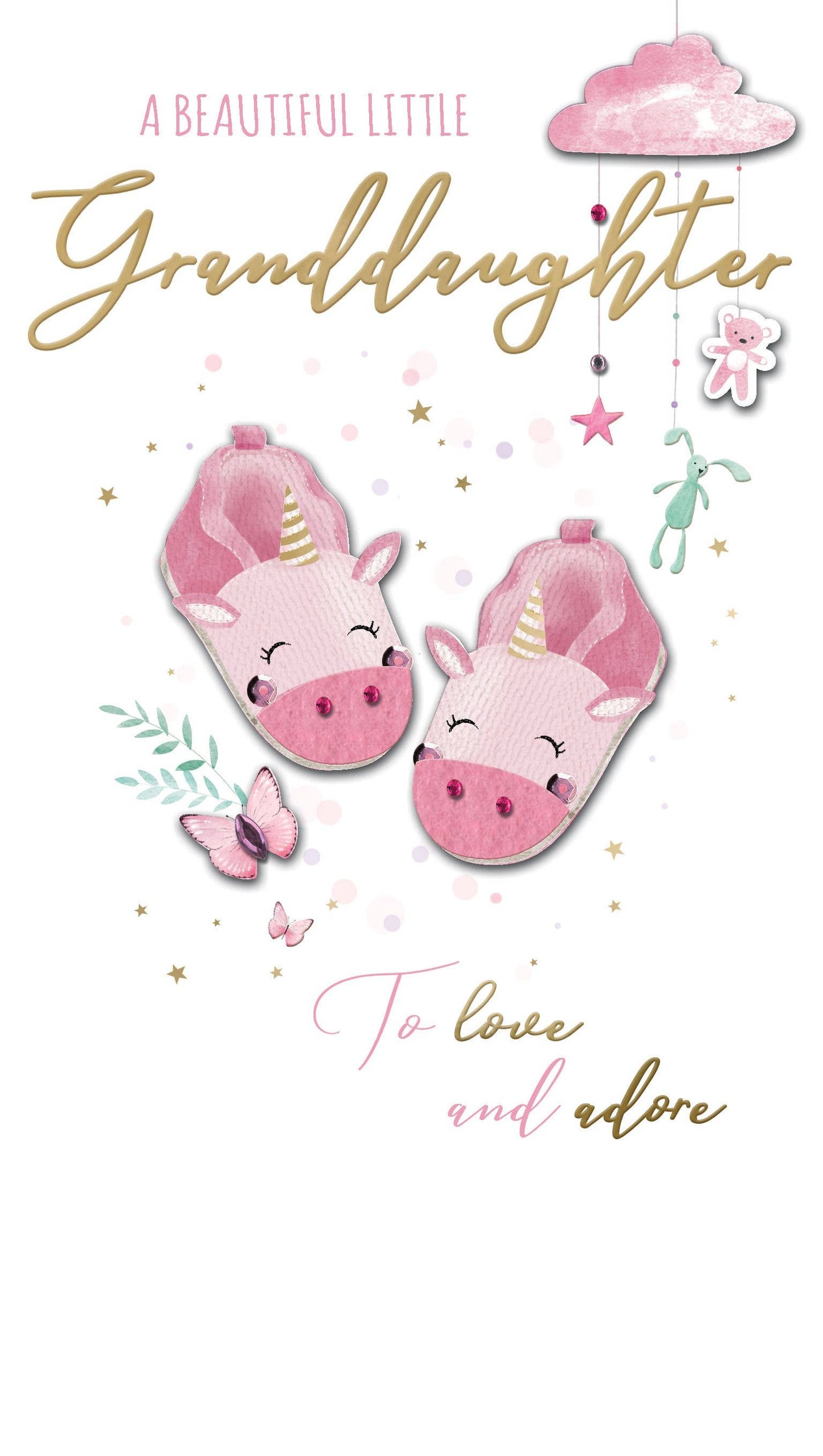 Birth Granddaughter - Booties - Champagne - Second Nature