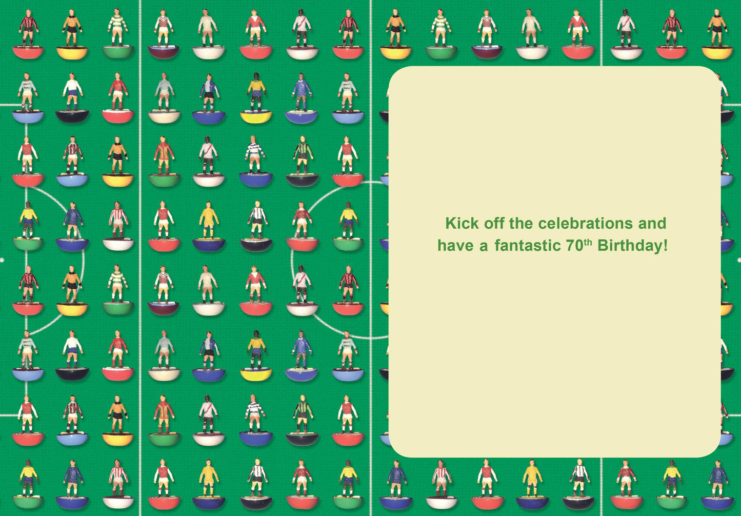 Subbuteo Age 70 Birthday Card