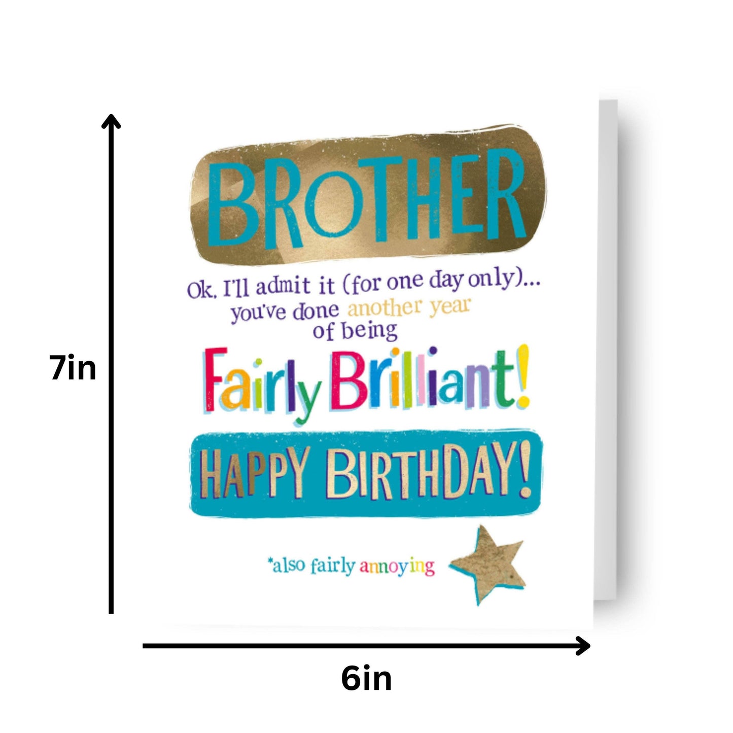 Brightside 'Fairly Brilliant Brother' Birthday Card