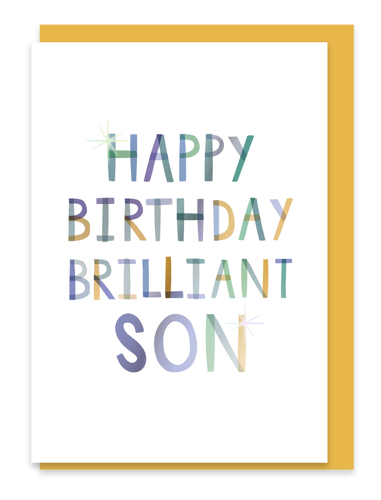 Happy Birthday Brilliant Son - Luxury Birthday Foiled Card